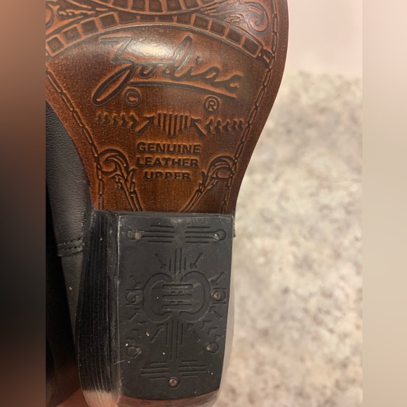 VINTAGE ZODIAC CARSON FRINGE LEATHER COWBOY BOOTS LADIES 6M WESTERN BLACK - Picture 10 of 13